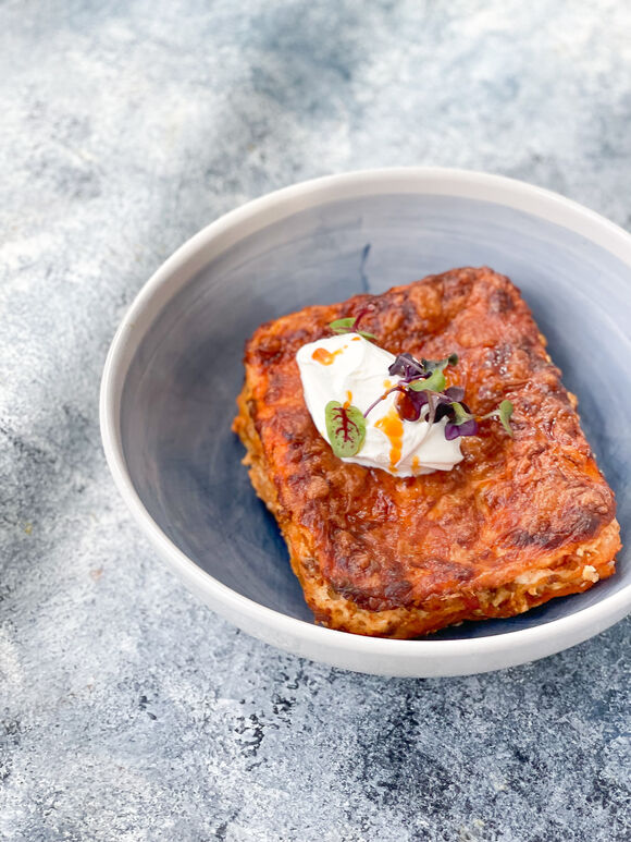 <p>Лазанья с рваной свининой</p>