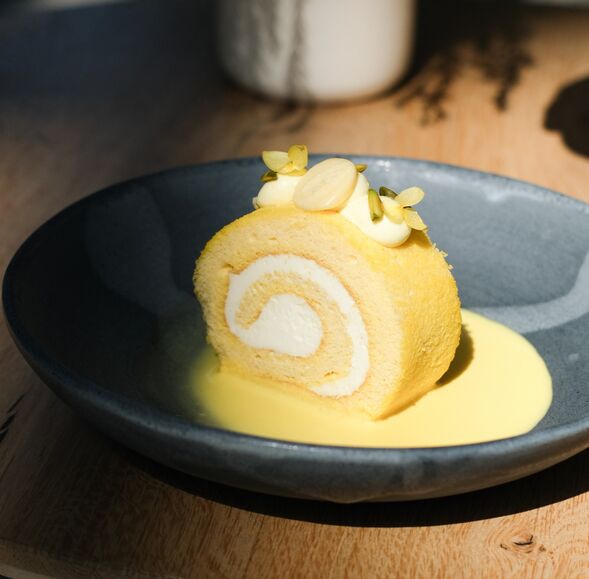 saffron milk roll cake