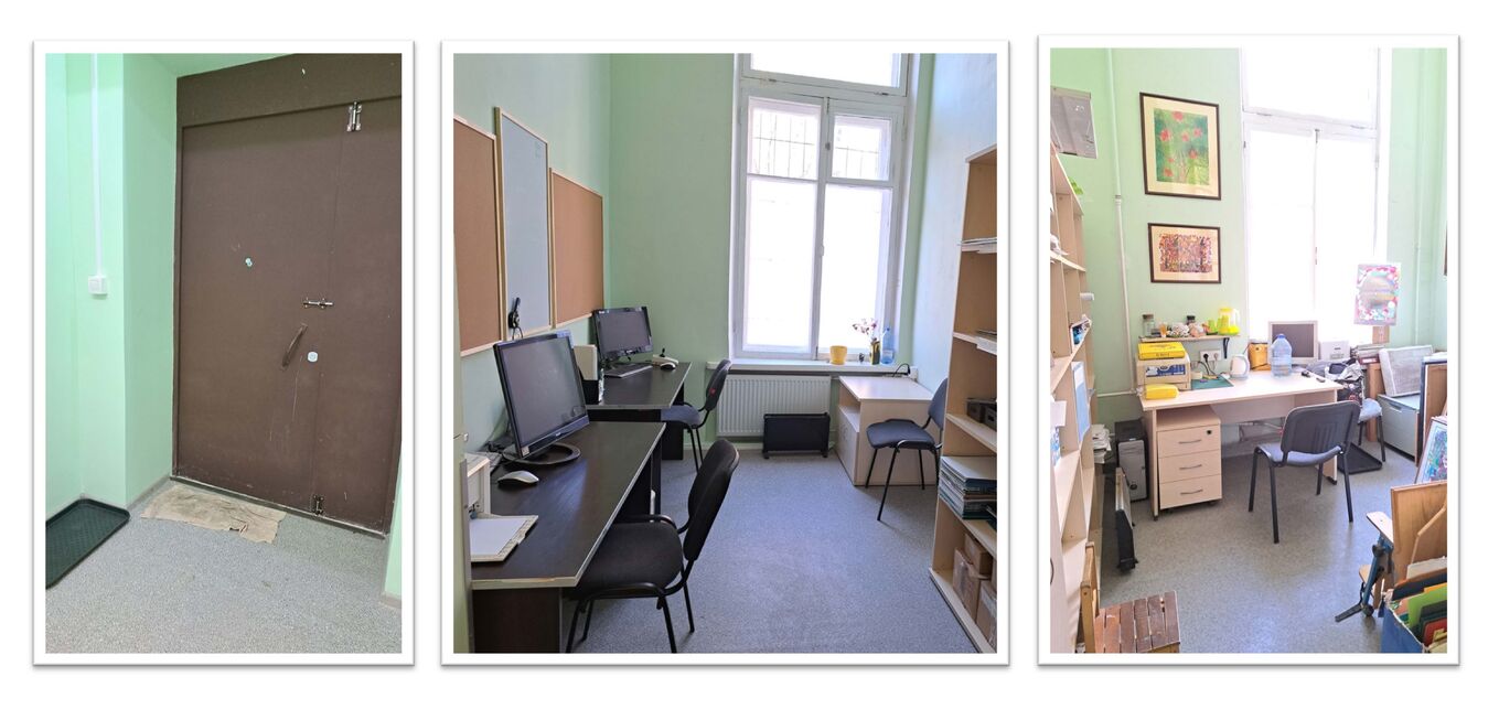 <p>Сейчас уже вот так выглядит парадный вход и первые два отремонтированных кабинета</p>