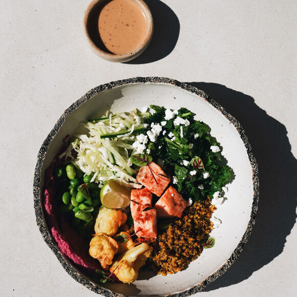 hearty salmon bowl