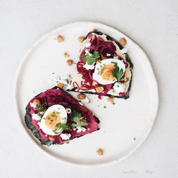 hummus & feta toast
