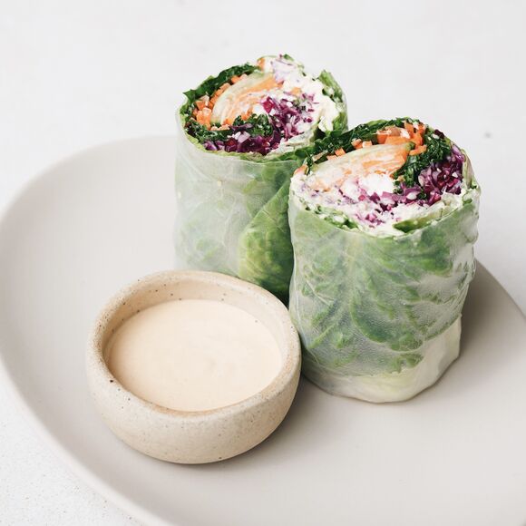 big rainbow spring roll tofu