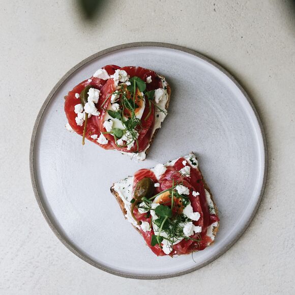 gravlax salmon toast