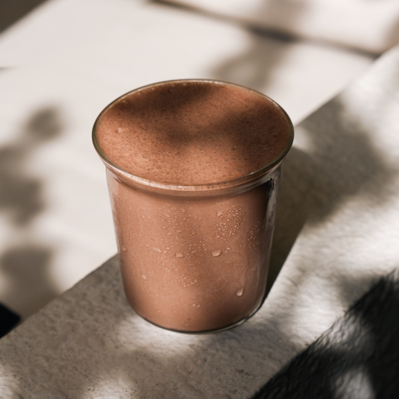 <p>chocolate protein shake</p>