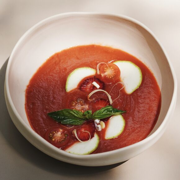 gazpacho with strawberries