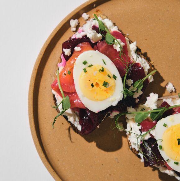 salmon and egg toast