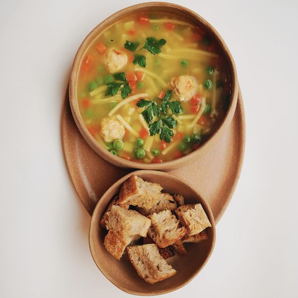 детский суп с куриными фрикадельками