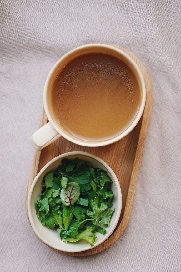 <p>Homemade bone broth</p>